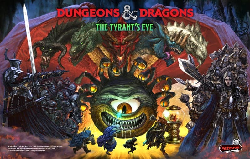 Dungeons & Dragons Premium pinball machine artwork