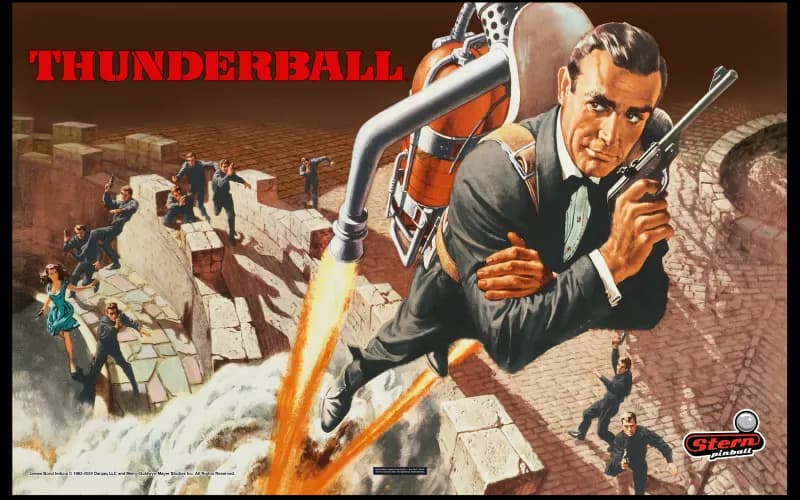 James Bond 007 60th Anniversary pinball machine artwork