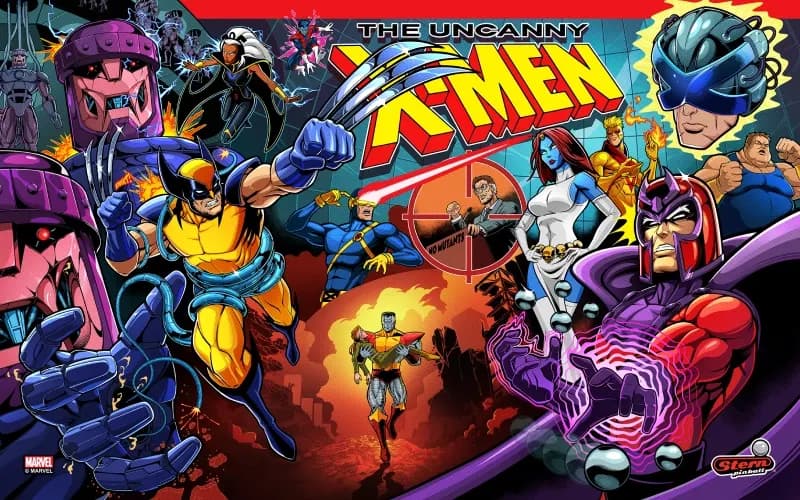 The Uncanny X-Men Limited Edition pinball machine artwork