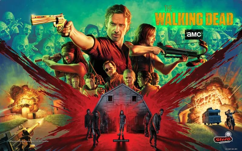 The Walking Dead Remastered Limited Edition pinball machine artwork