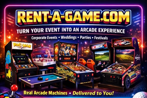 Rent-A-Game — real arcade machines delivered to your event
